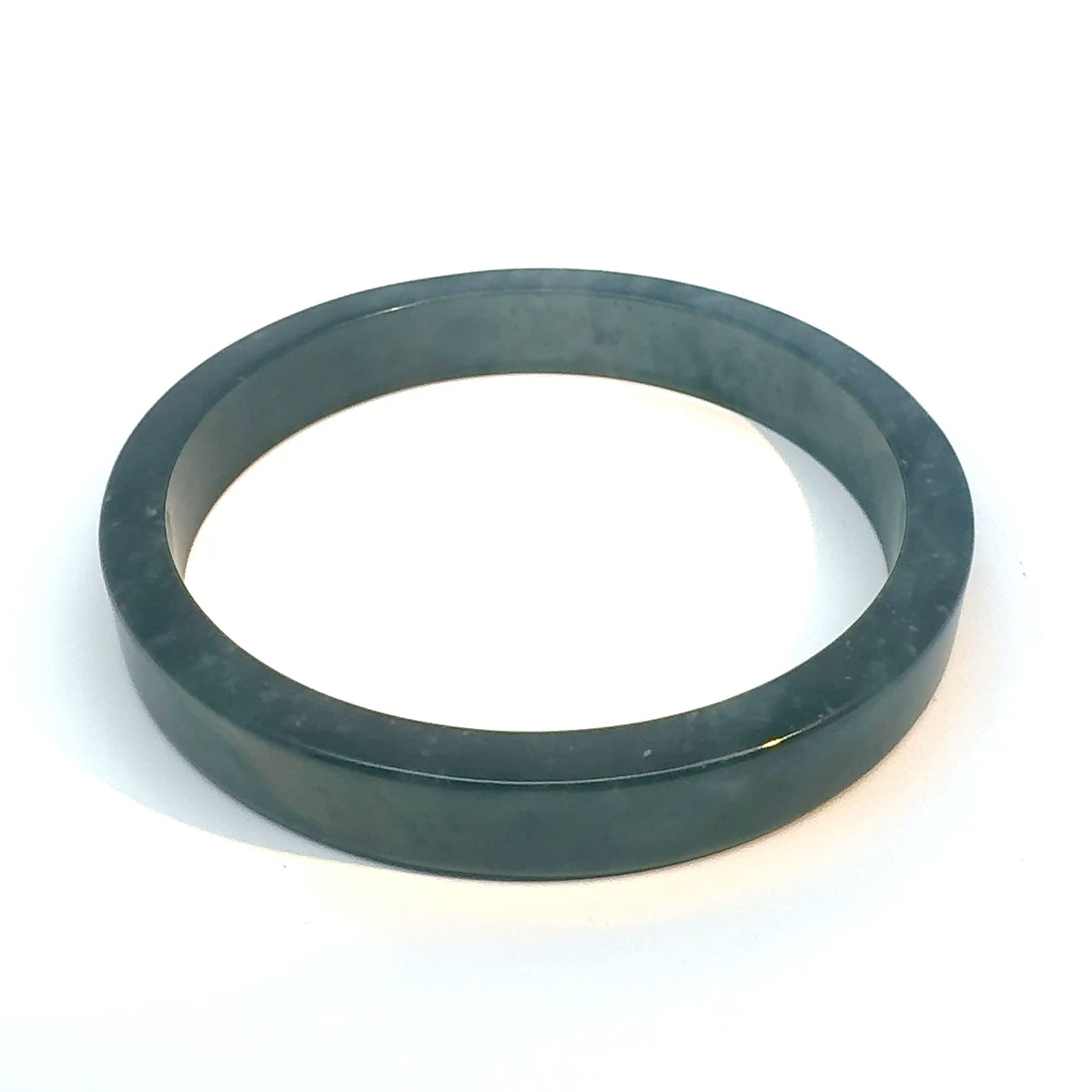 71 mm Princesa Blue Guatemalan Jadeite Square-Edge Bangle