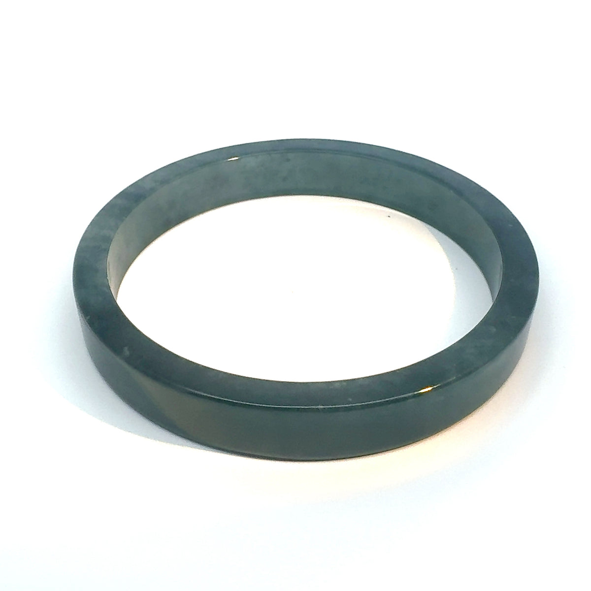 71 mm Princesa Blue Guatemalan Jadeite Square-Edge Bangle