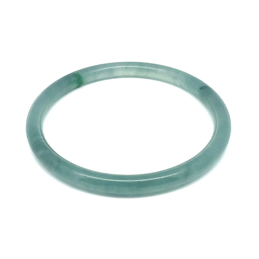 57.5 mm Princesa Blue Guatemalan Jadeite Thin Full-Round Hololith Bangle