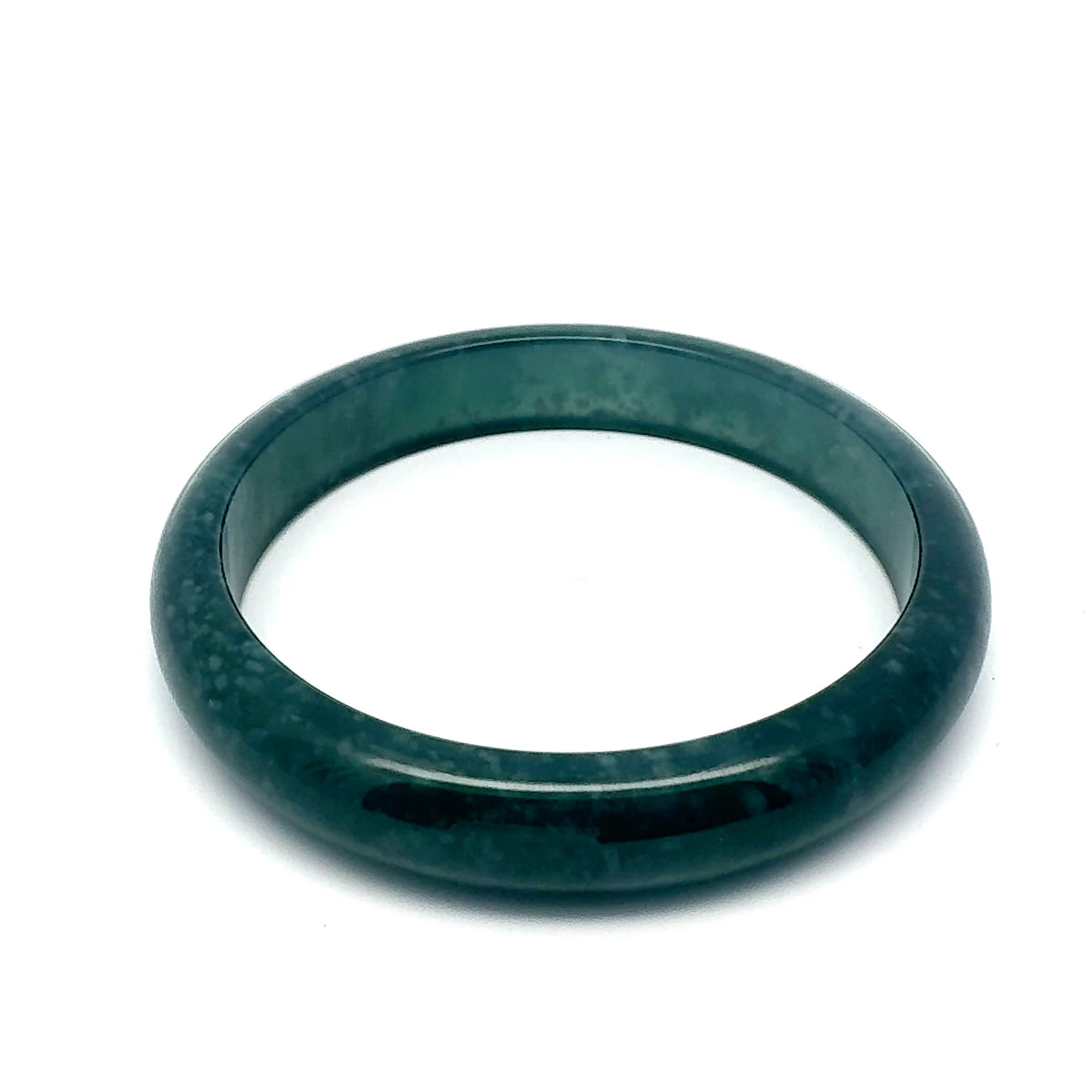 63.5 mm Princesa Blue Guatemalan Jadeite Half-Round Bangle