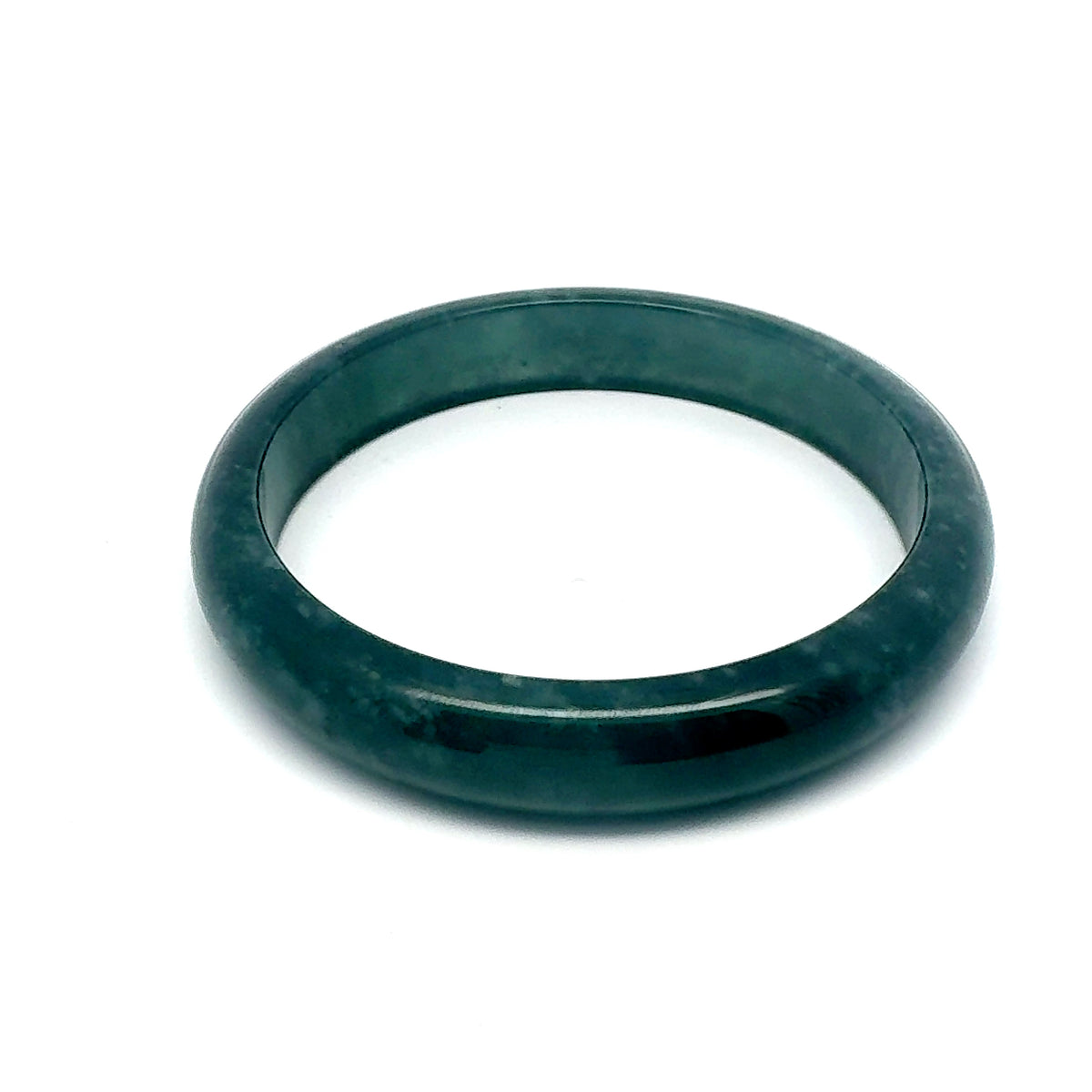 63.5 mm Princesa Blue Guatemalan Jadeite Half-Round Bangle