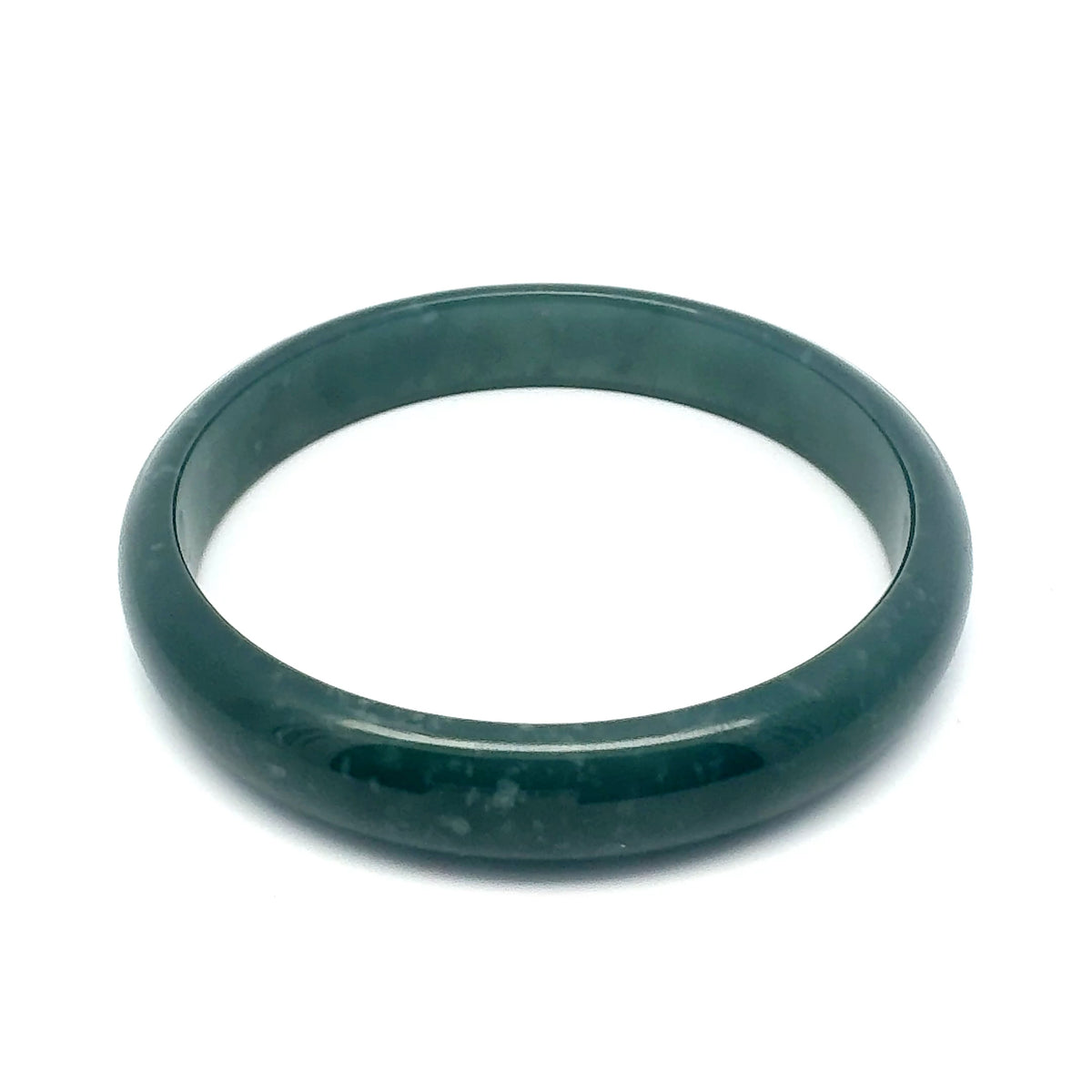67 mm Princesa Blue Guatemalan Jadeite Half-Round Bangle