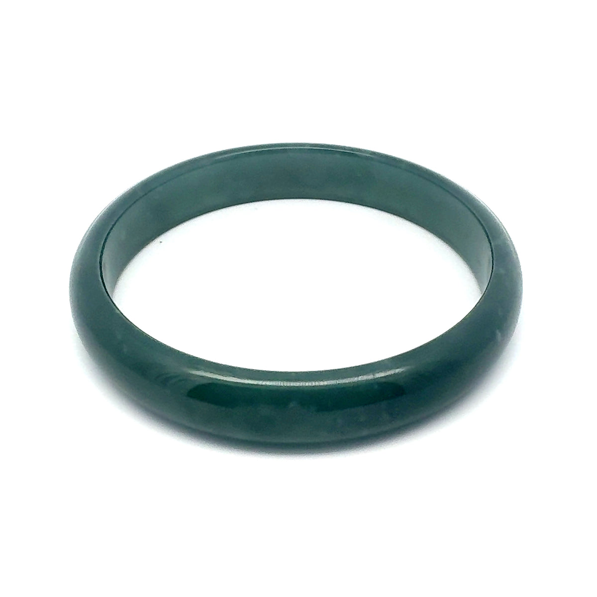 67 mm Princesa Blue Guatemalan Jadeite Half-Round Bangle