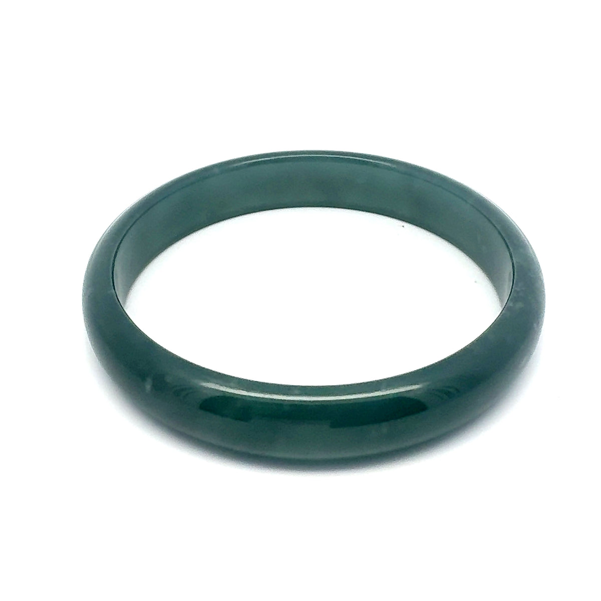 67 mm Princesa Blue Guatemalan Jadeite Half-Round Bangle