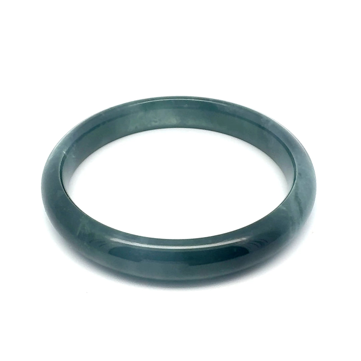 62.5 mm Princesa Blue Guatemalan Jadeite Half-Round Bangle