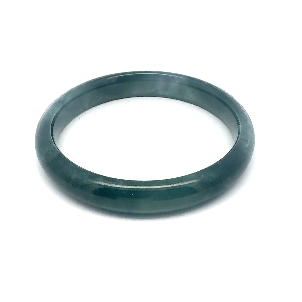 62.5 mm Princesa Blue Guatemalan Jadeite Half-Round Bangle