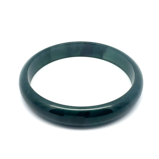 66.5 mm Princesa Blue Guatemalan Jadeite Half-Round Bangle