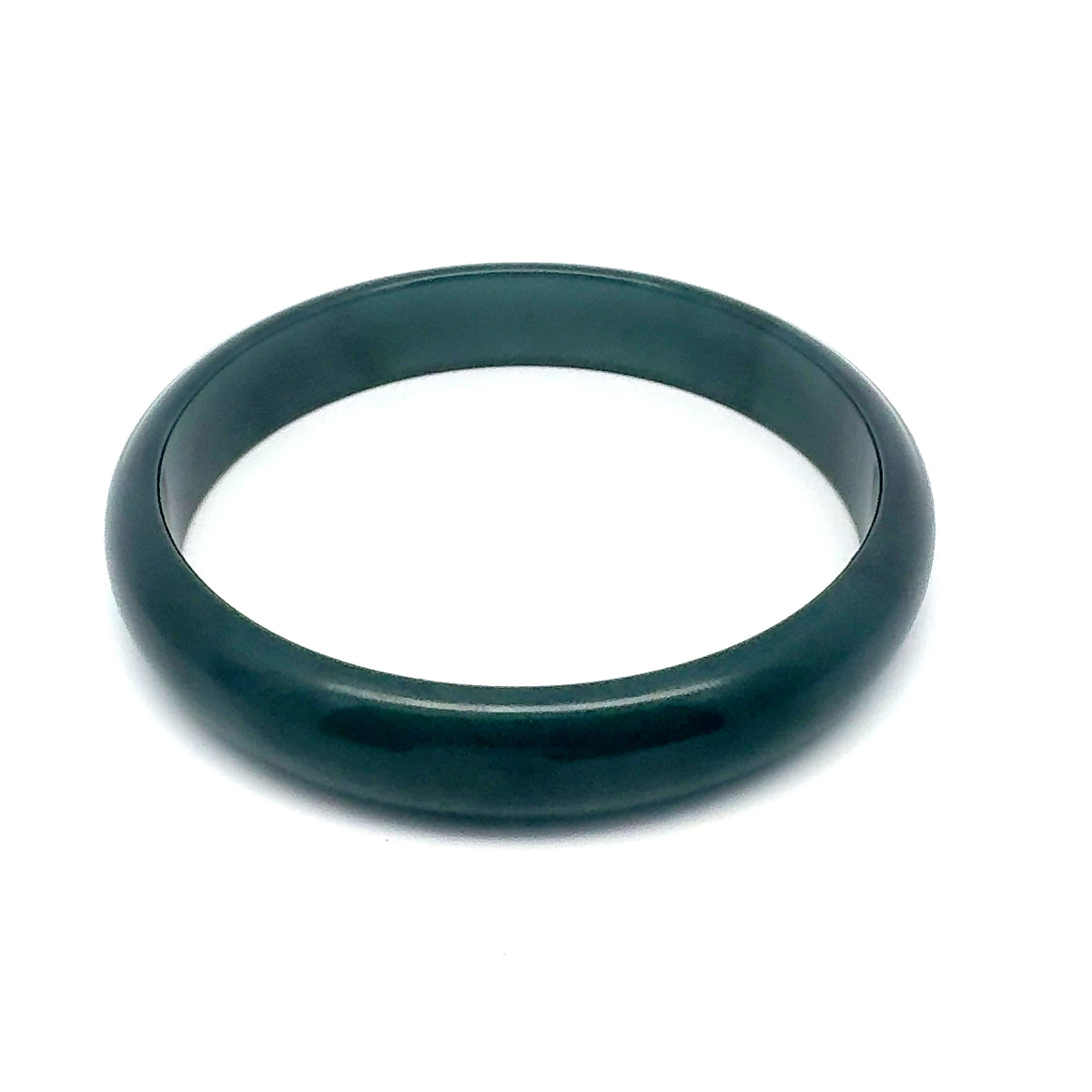 66.5 mm Princesa Blue Guatemalan Jadeite Half-Round Bangle
