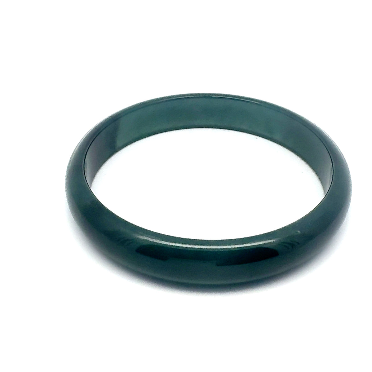66.5 mm Princesa Blue Guatemalan Jadeite Half-Round Bangle