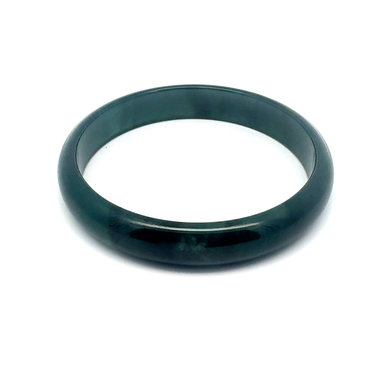 66.5 mm Princesa Blue Guatemalan Jadeite Half-Round Bangle