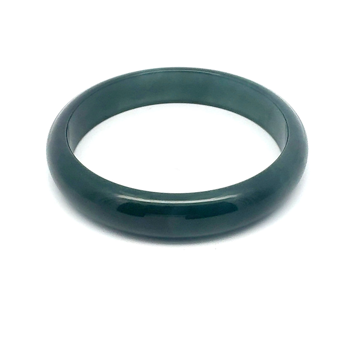 59.5 mm Princesa Blue Guatemalan Jadeite Half-Round Bangle