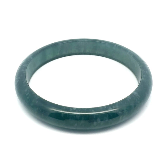 69.5 mm Princesa Blue Guatemalan Jadeite Half-Round Bangle