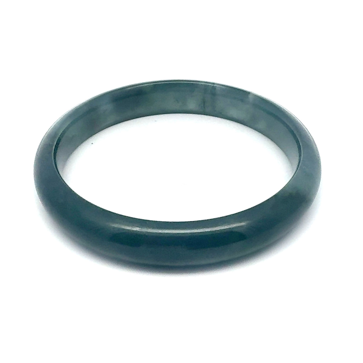 62.5 mm Princesa Blue Guatemalan Jadeite Half-Round Bangle