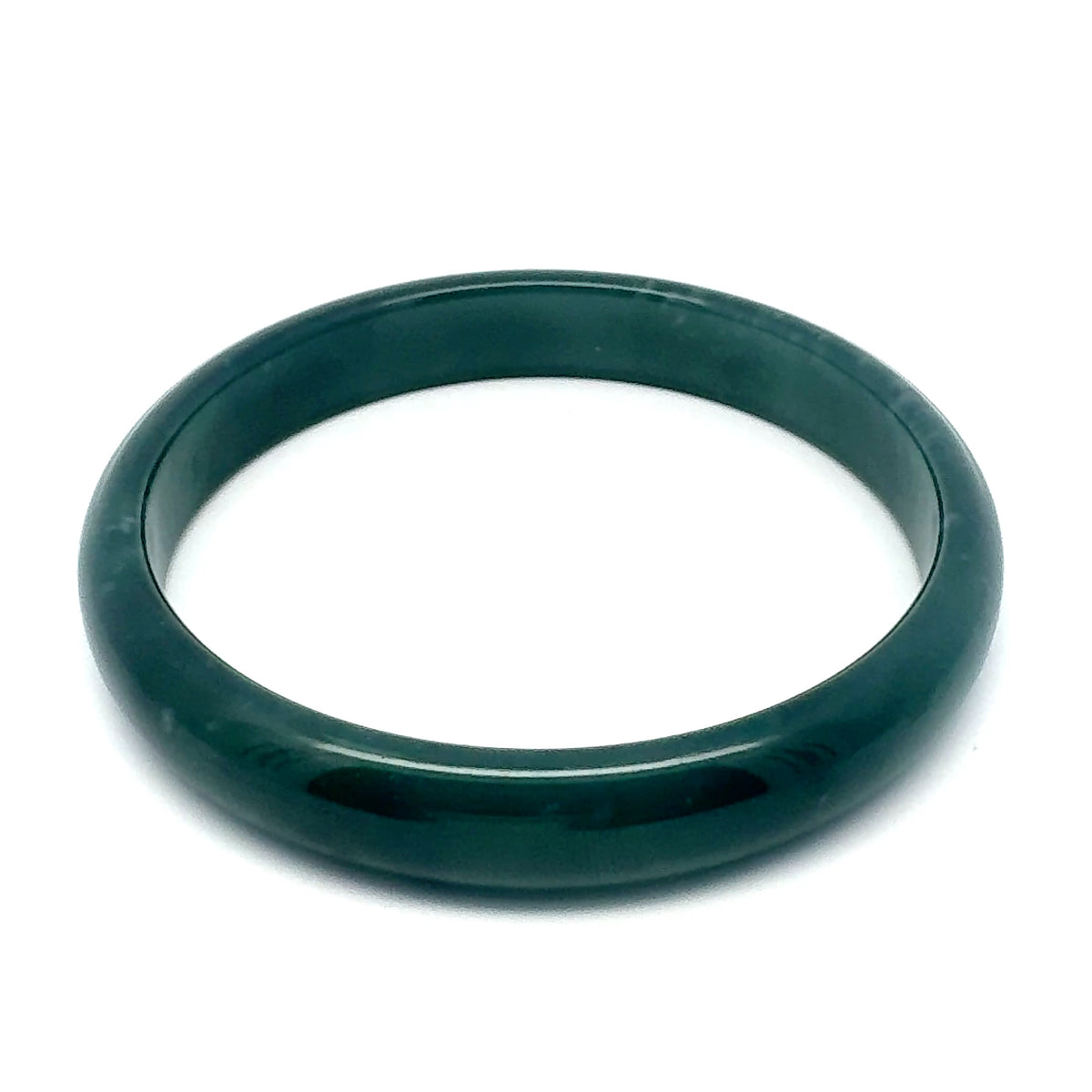 67 mm Princesa Blue Guatemalan Jadeite Half-Round Bangle