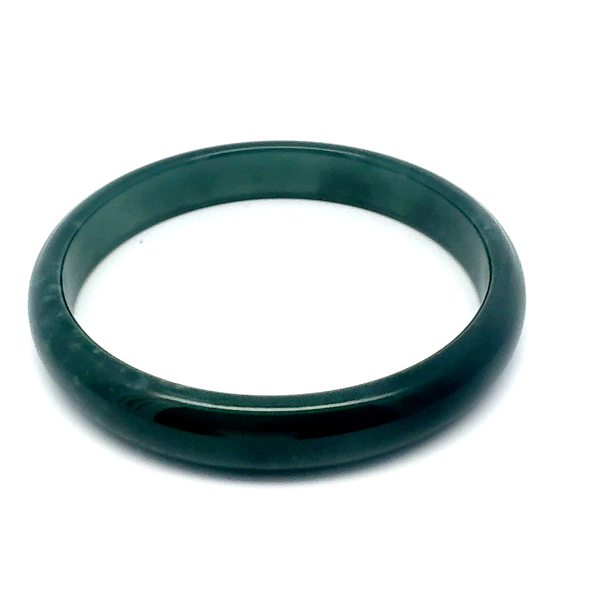 67 mm Princesa Blue Guatemalan Jadeite Half-Round Bangle