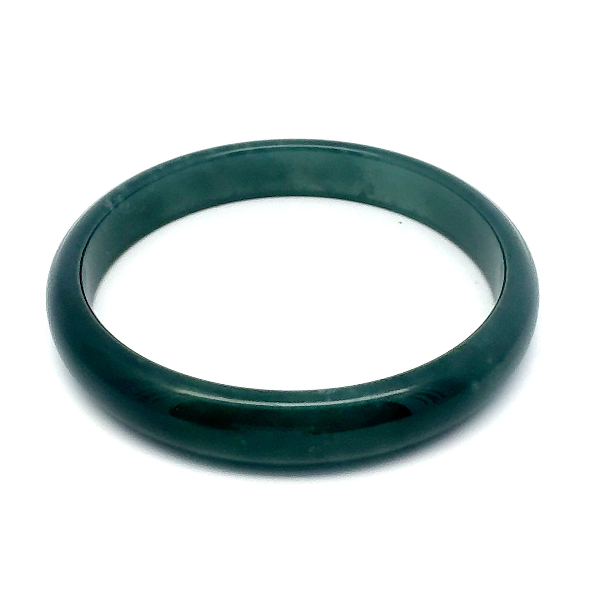 67 mm Princesa Blue Guatemalan Jadeite Half-Round Bangle