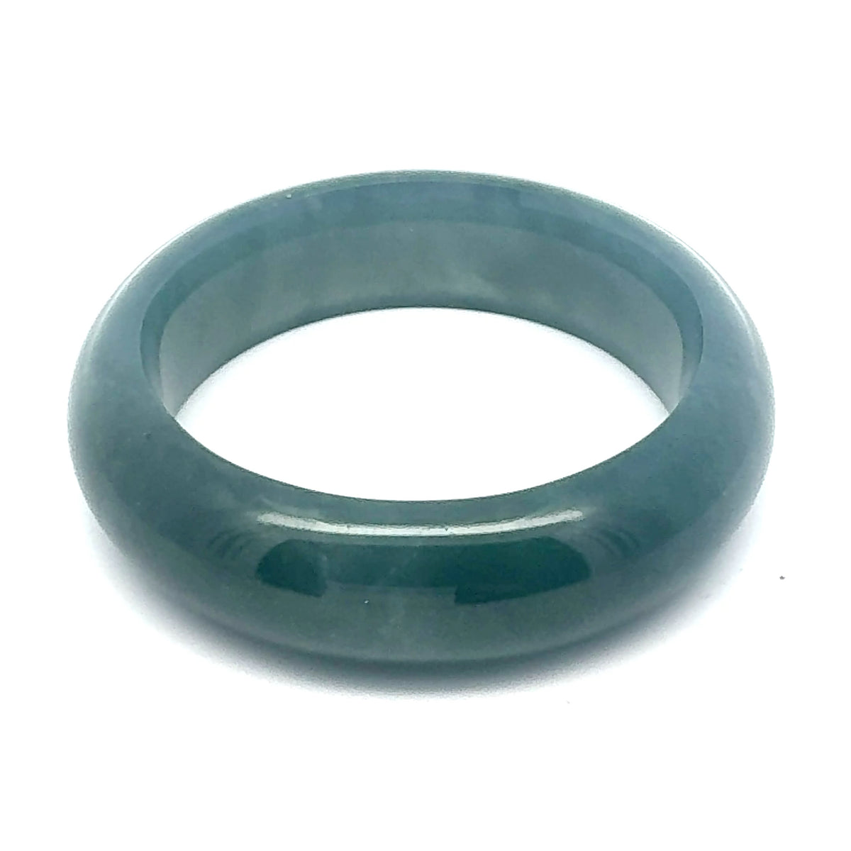 43.5 mm Princesa Blue Guatemalan Jadeite Half-Round Bangle