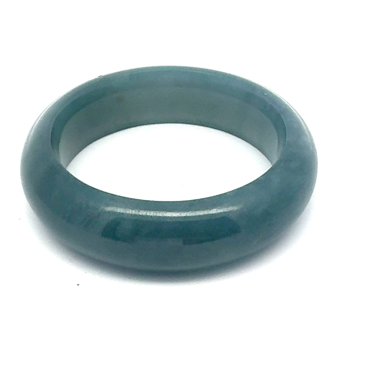 43.5 mm Princesa Blue Guatemalan Jadeite Half-Round Bangle