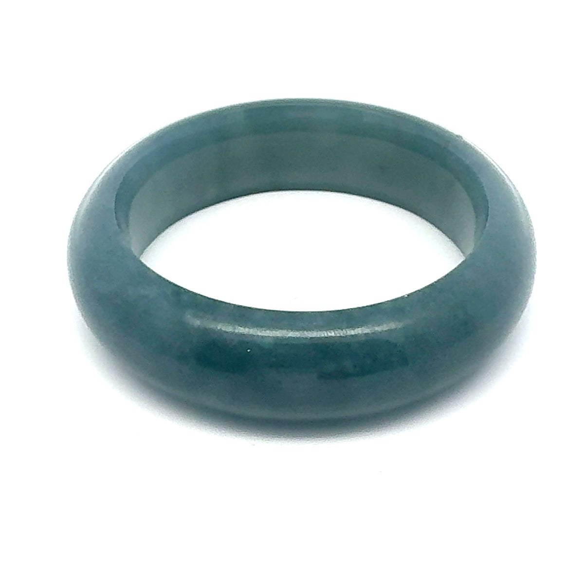 43.5 mm Princesa Blue Guatemalan Jadeite Half-Round Bangle