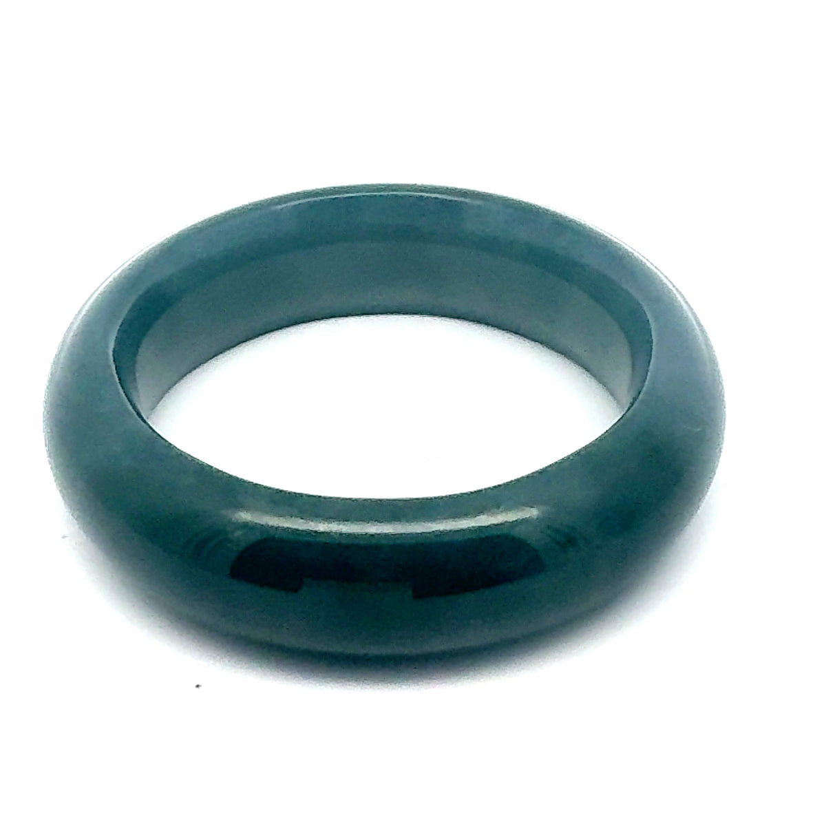 43.5 mm Solid Princesa Blue Guatemalan Jadeite Half-Round Bangle