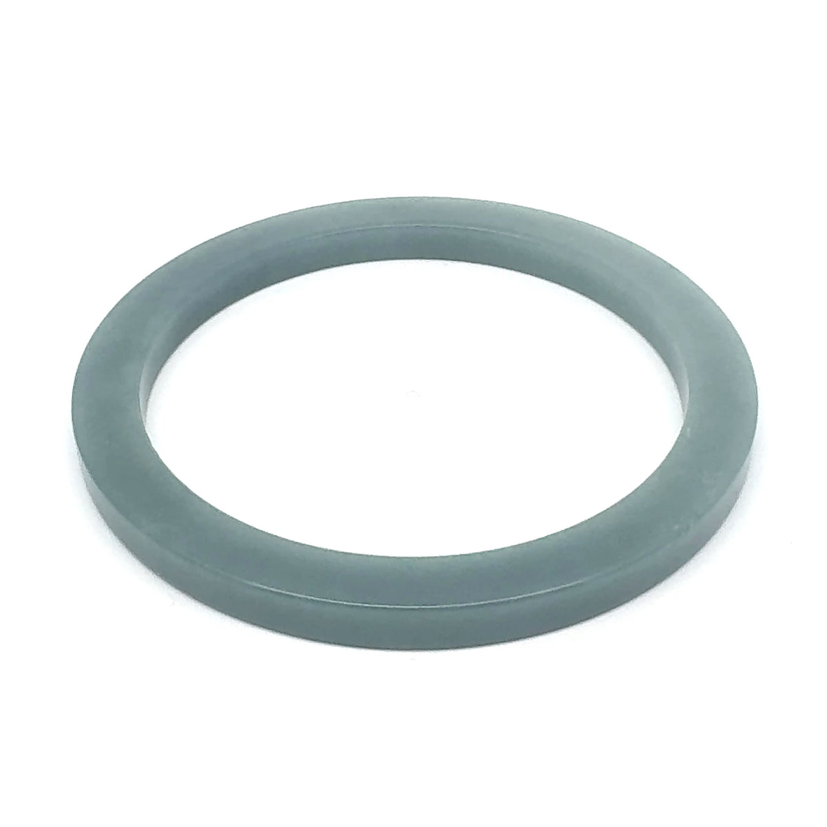 57.5 mm Celestial Blue Guatemalan Jadeite Square-Edge Bangle