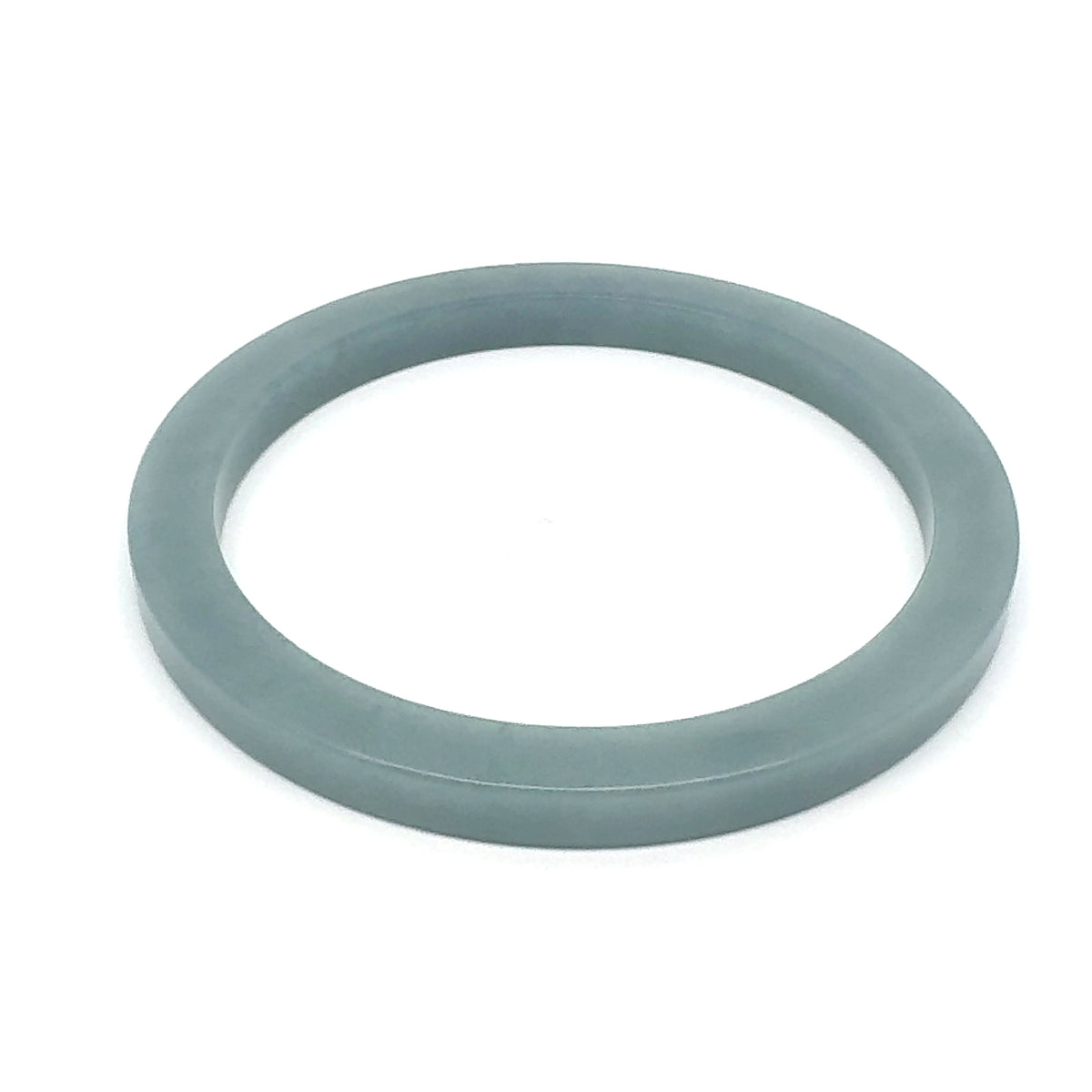 57.5 mm Solid Celestial Blue Guatemalan Jadeite Square-Edge Bangle