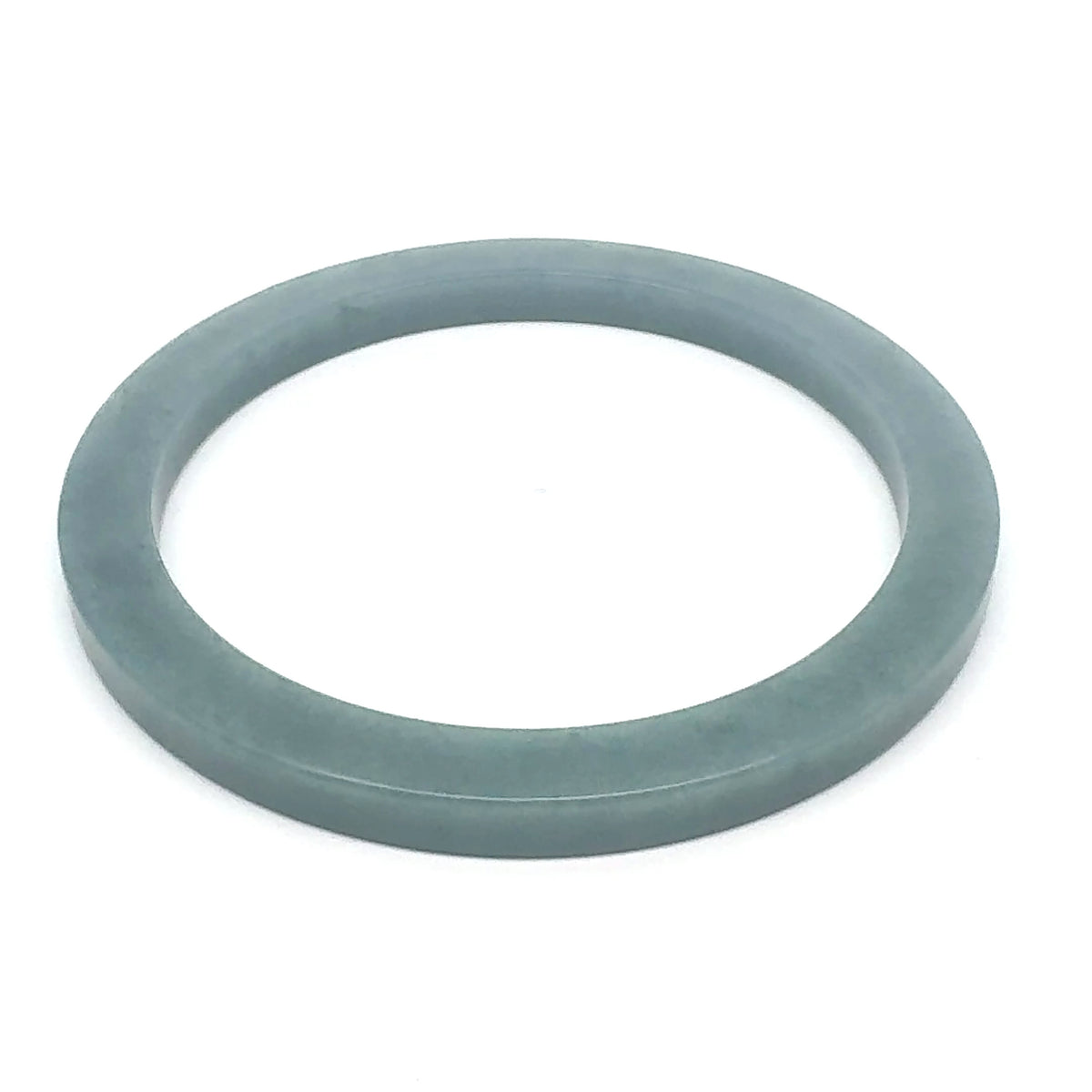 59.5 mm Celestial Blue Guatemalan Jadeite Square-Edge Bangle