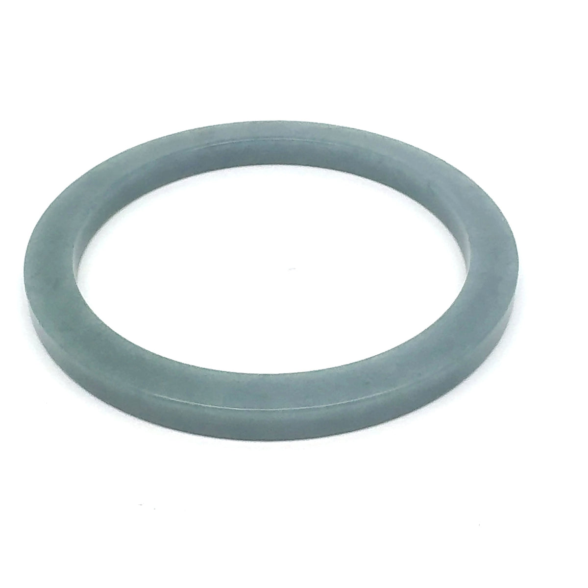 59.5 mm Celestial Blue Guatemalan Jadeite Square-Edge Bangle