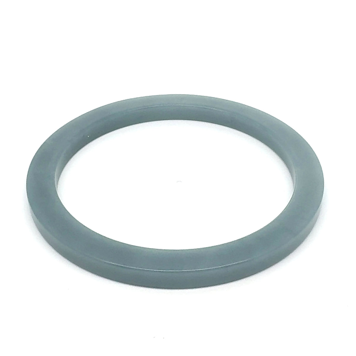 60 mm Celestial Blue Guatemalan Jadeite Square-Edge Bangle