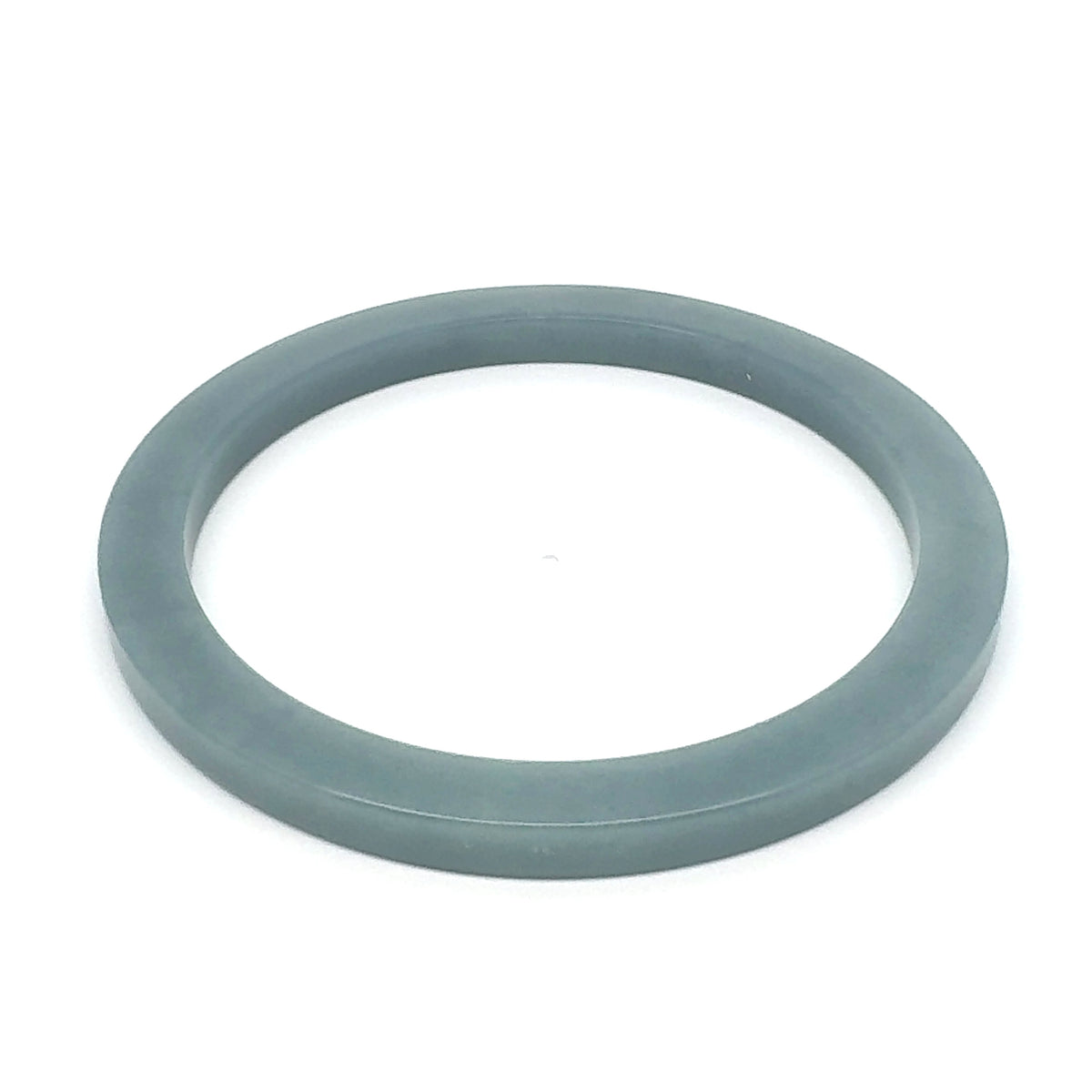 60 mm Celestial Blue Guatemalan Jadeite Square-Edge Bangle