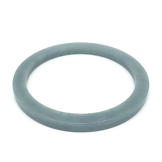 60 mm Solid Celestial Blue Guatemalan Jadeite Square-Edge Bangle