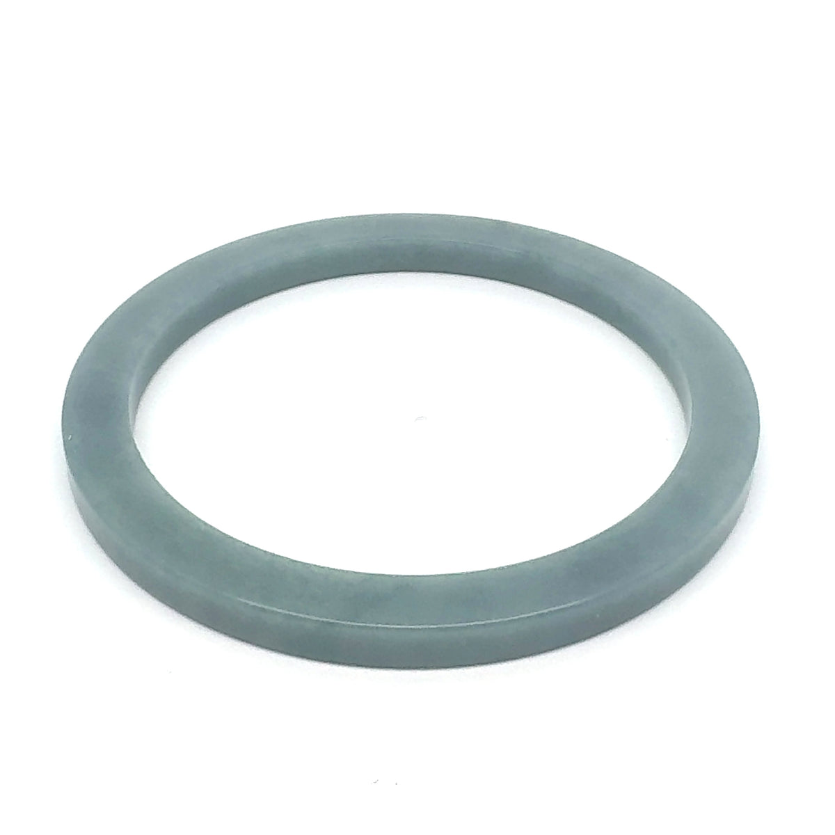 60 mm Solid Celestial Blue Guatemalan Jadeite Square-Edge Bangle