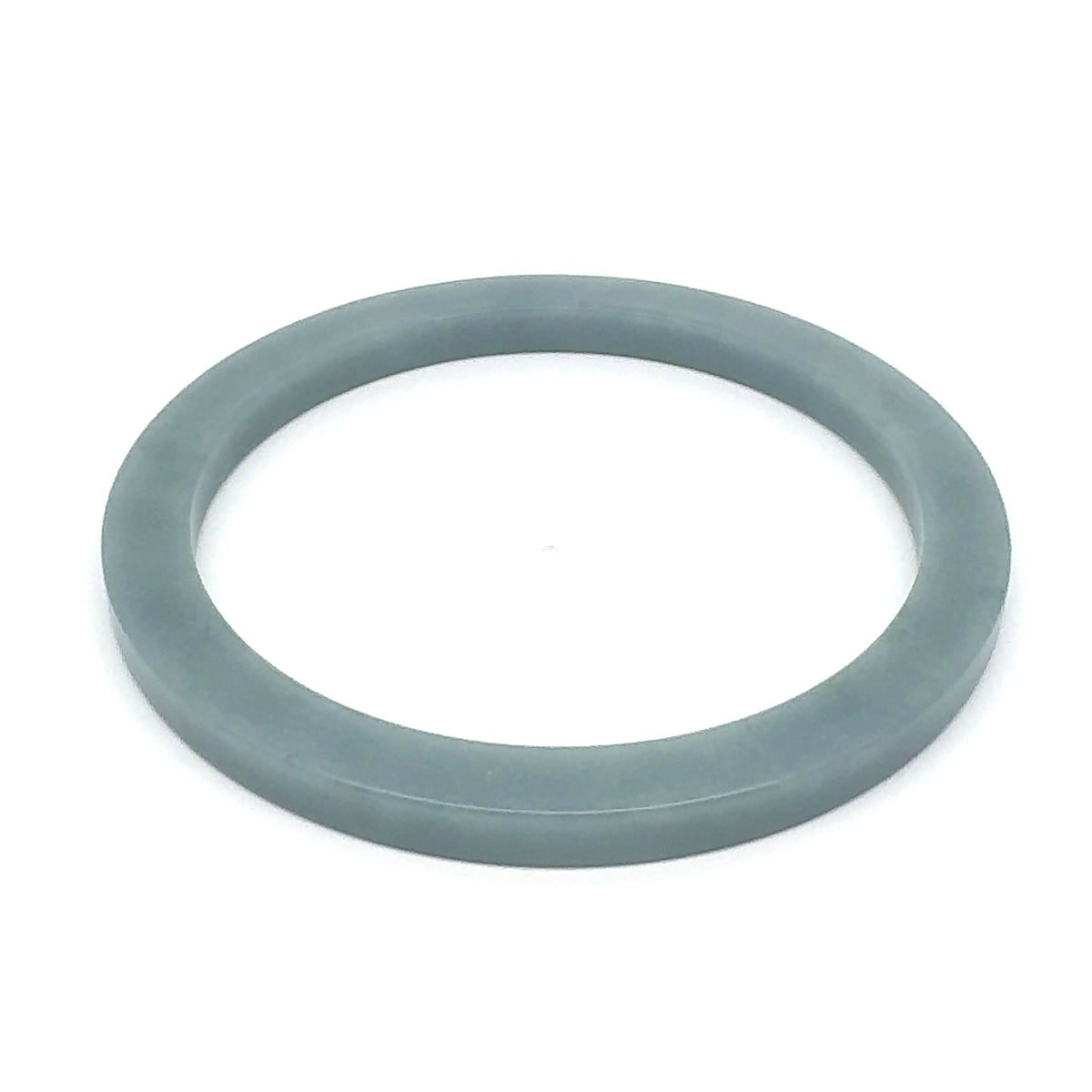 60 mm Solid Celestial Blue Guatemalan Jadeite Square-Edge Bangle