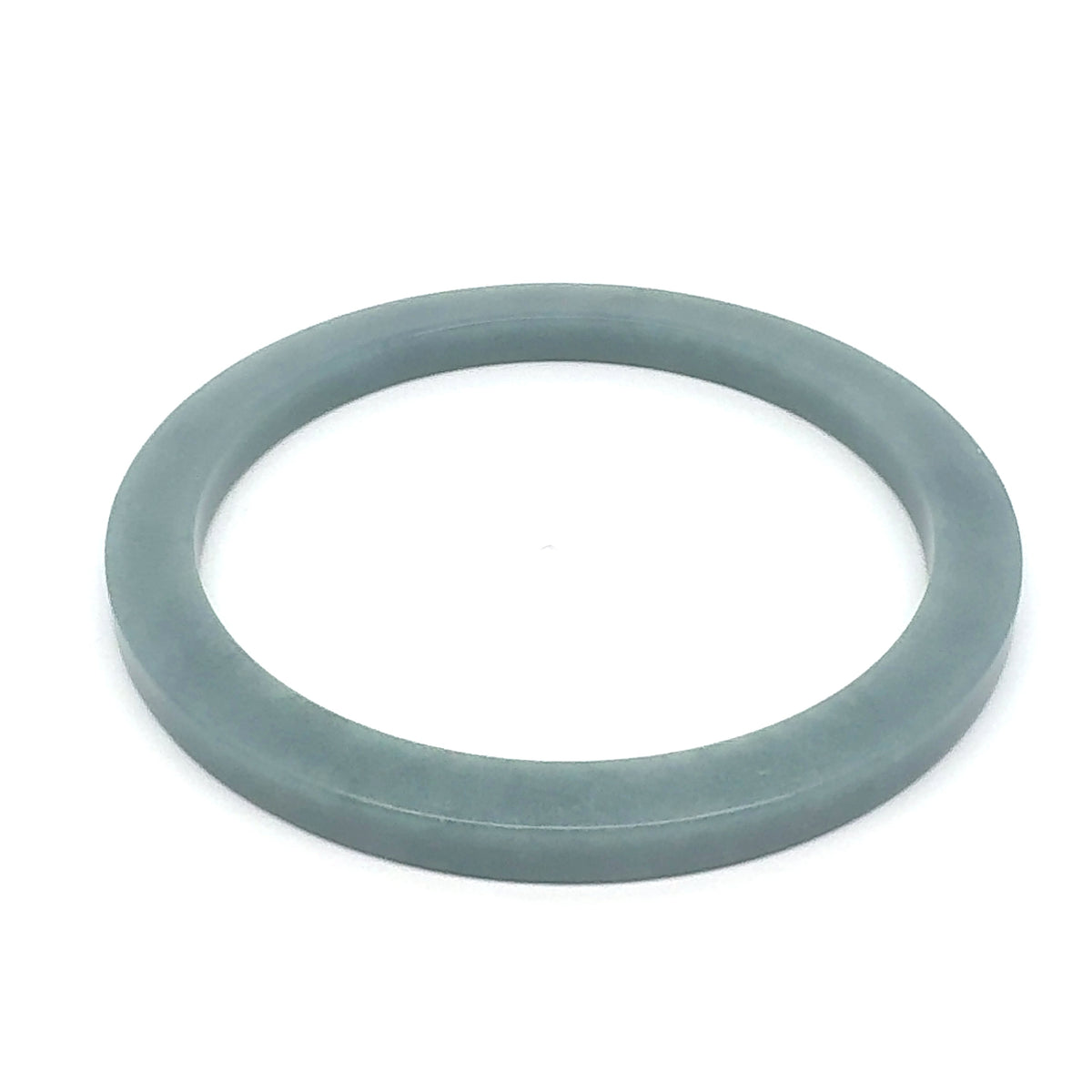 60 mm Solid Celestial Blue Guatemalan Jadeite Square-Edge Bangle