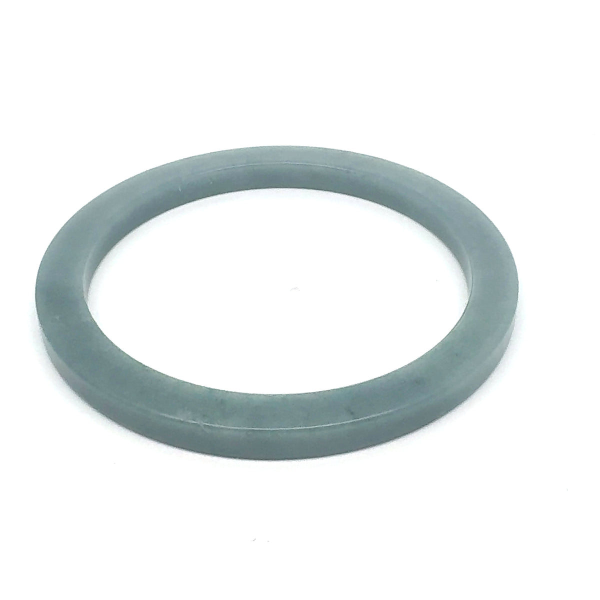 59.5 mm Solid Celestial Blue Guatemalan Jadeite Square-Edge Bangle