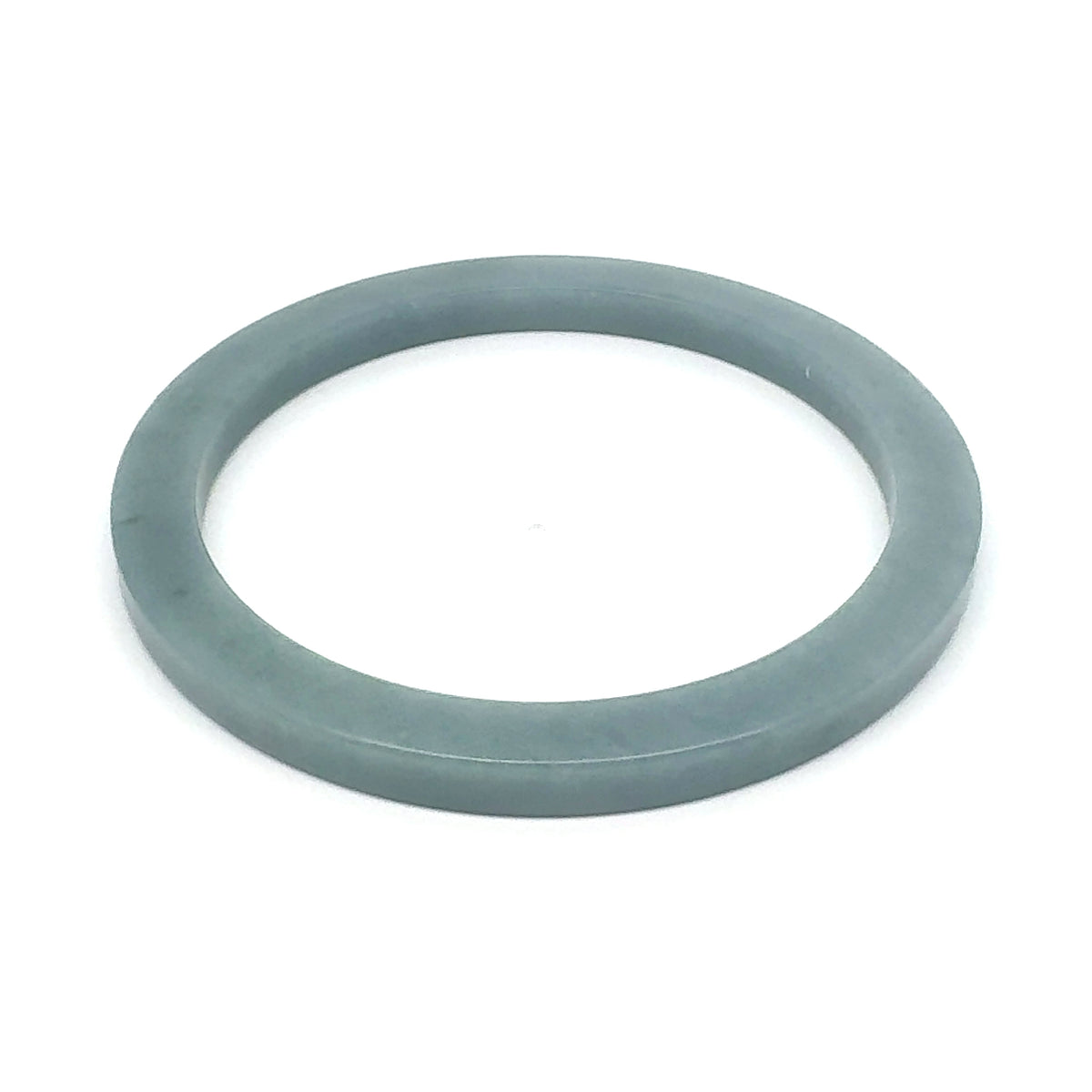 59.5 mm Solid Celestial Blue Guatemalan Jadeite Square-Edge Bangle