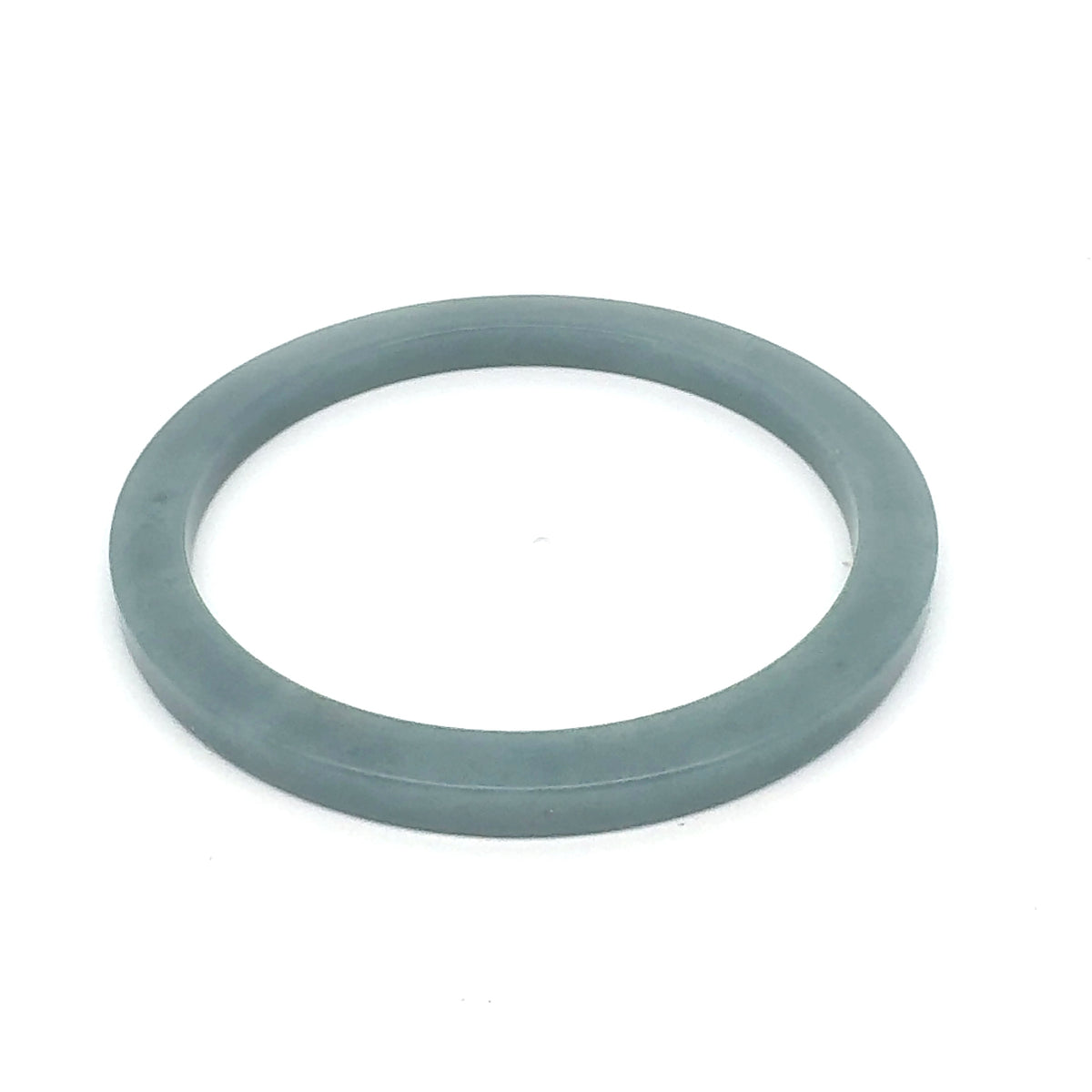 56.5 mm Celestial Blue Guatemalan Jadeite Square-Edge Bangle