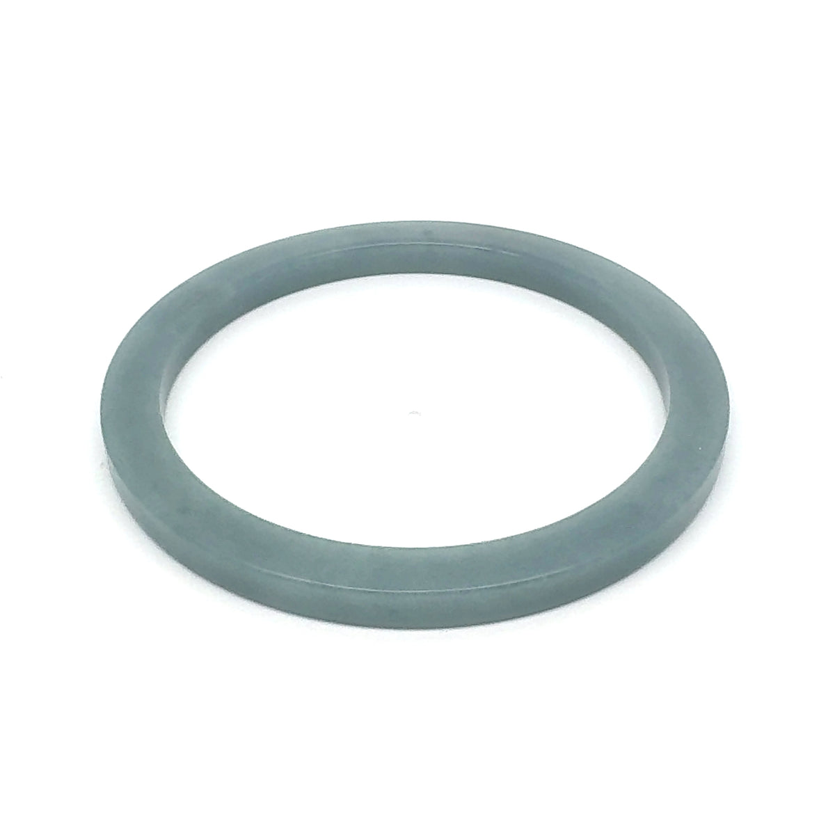 56.5 mm Celestial Blue Guatemalan Jadeite Square-Edge Bangle