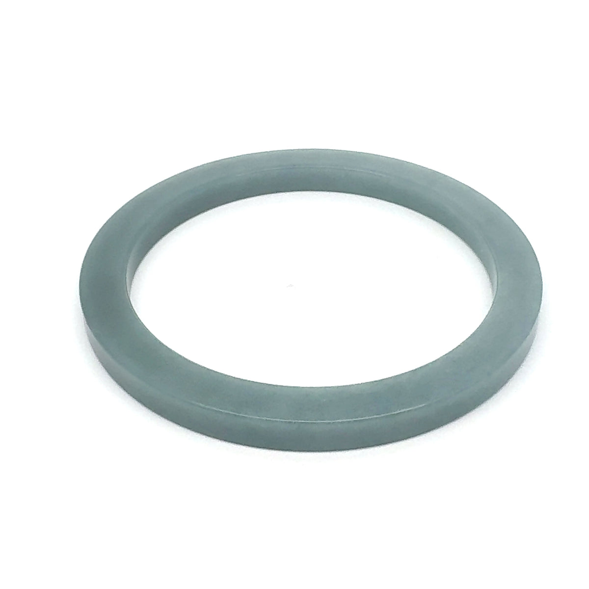 58 mm Celestial Blue Guatemalan Jadeite Square-Edge Bangle, Grey-Green