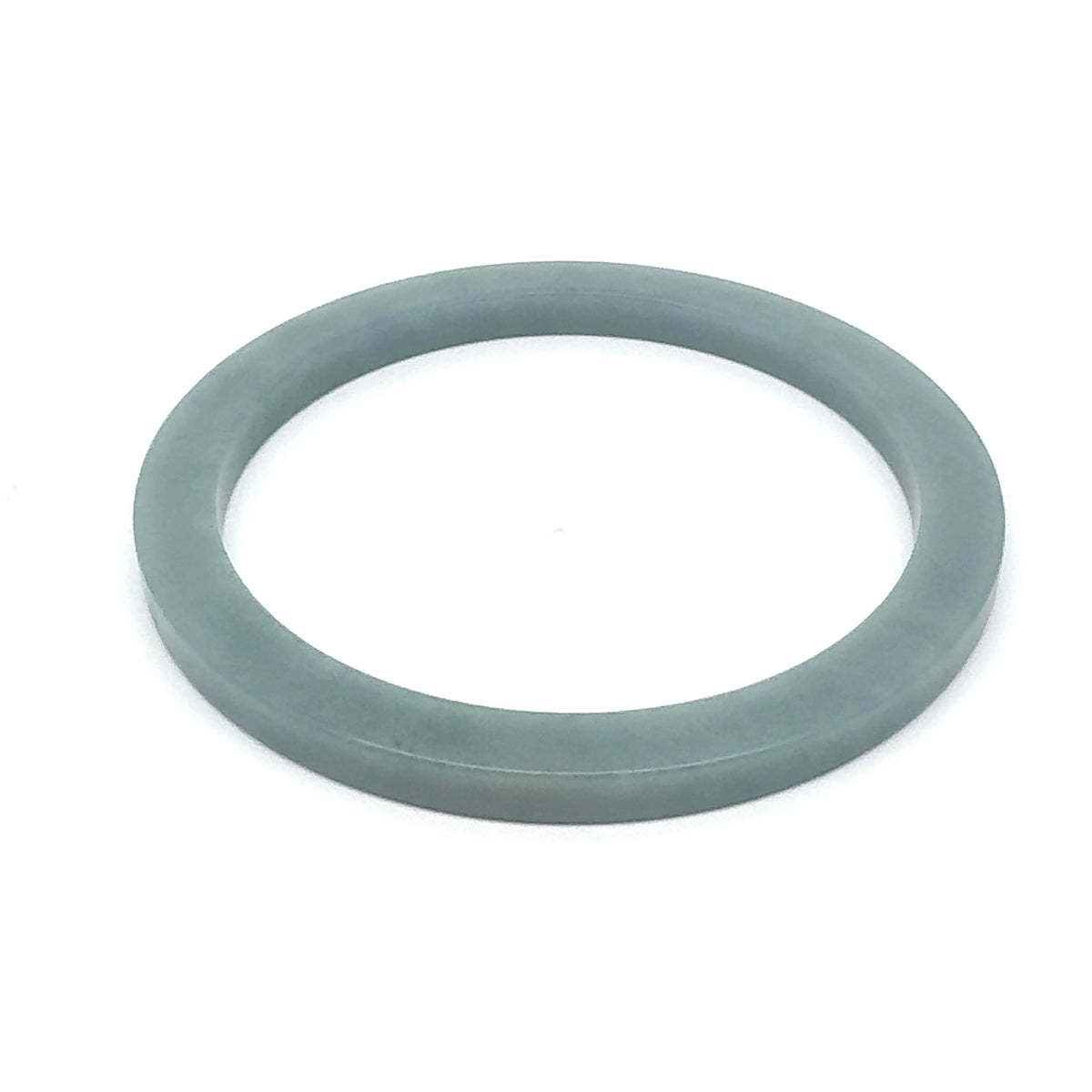 60 mm Celestial Blue Guatemalan Jadeite Square-Edge Solid Bangle