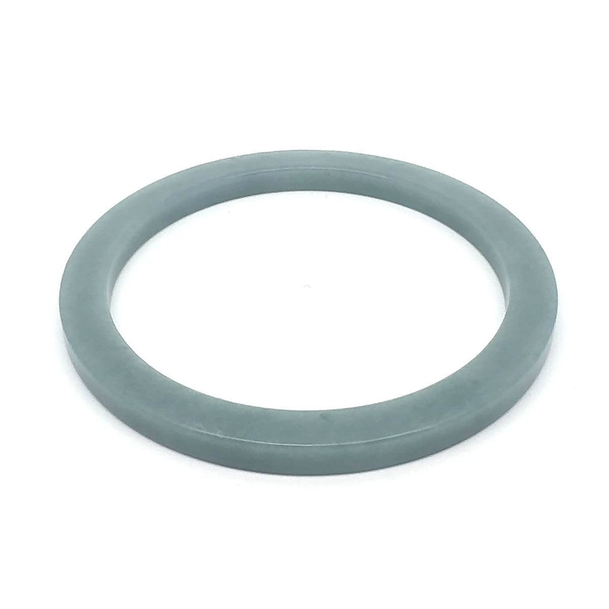 60 mm Celestial Blue Guatemalan Jadeite Solid Square-Edge Bangle