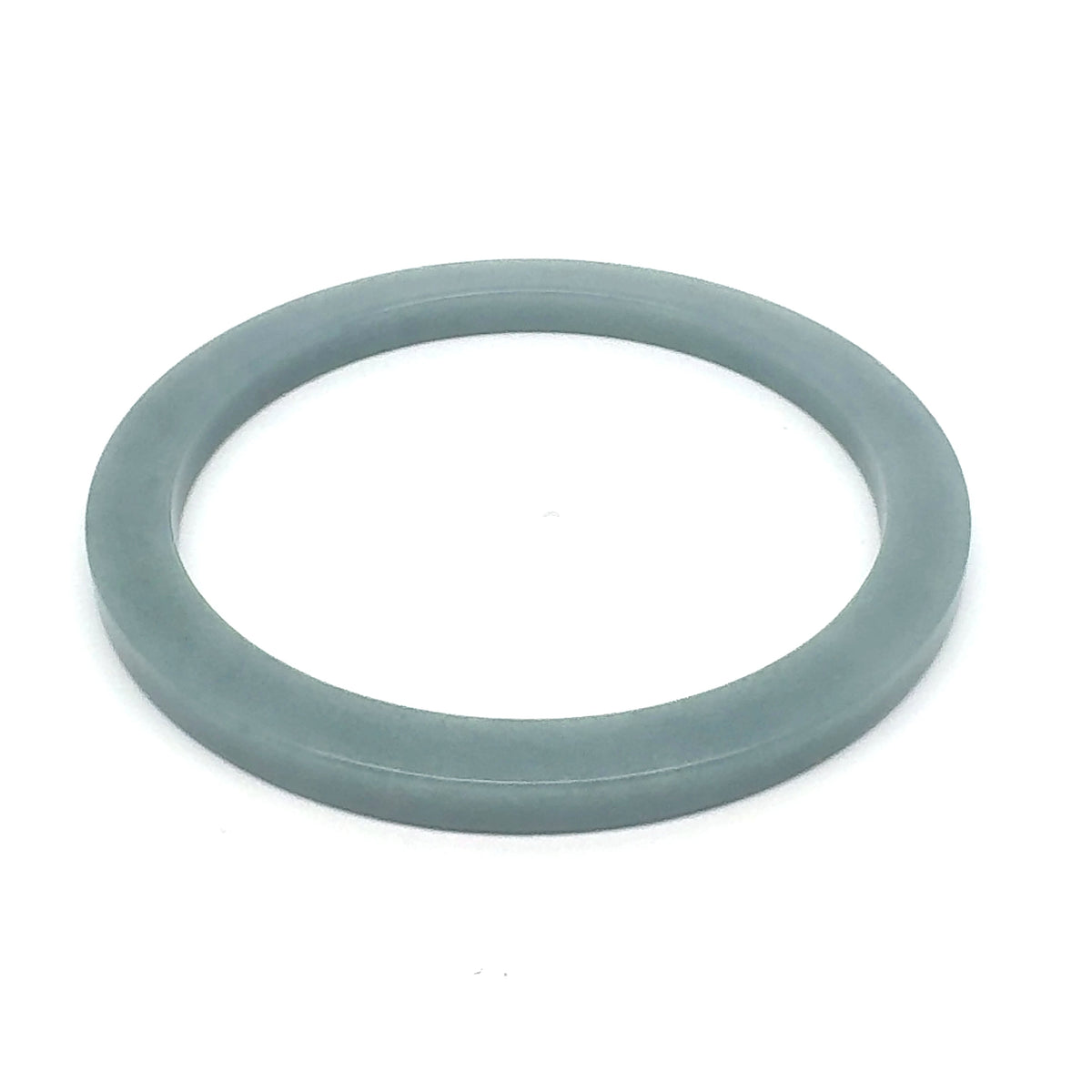 60 mm Celestial Blue Guatemalan Jadeite Solid Square-Edge Bangle