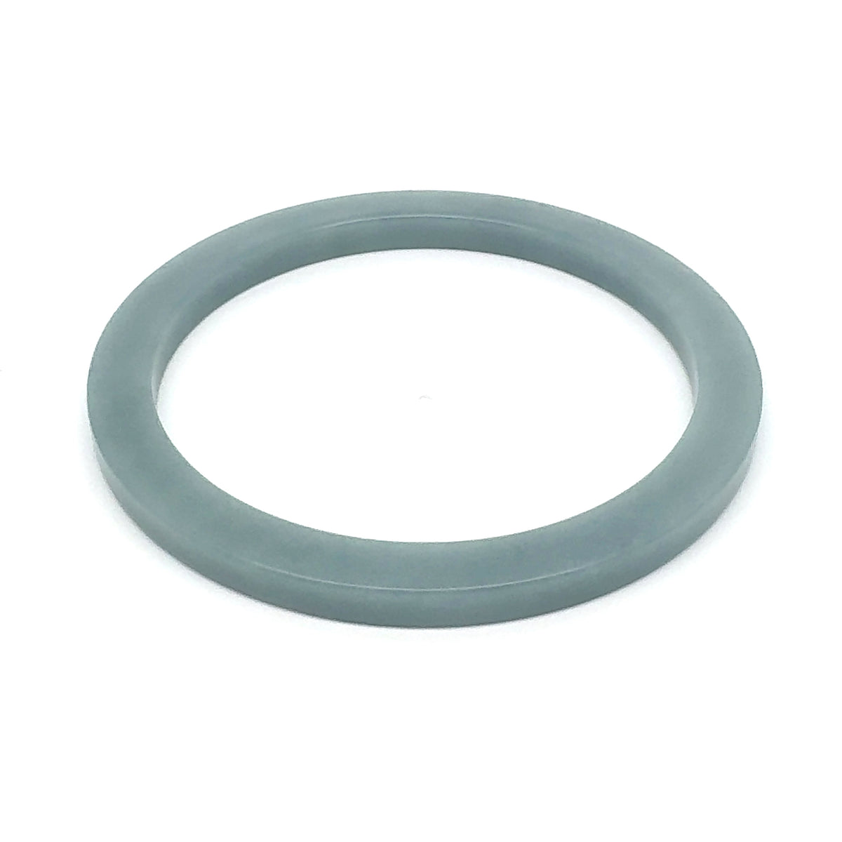 60 mm Celestial Blue Guatemalan Jadeite Solid Square-Edge Bangle