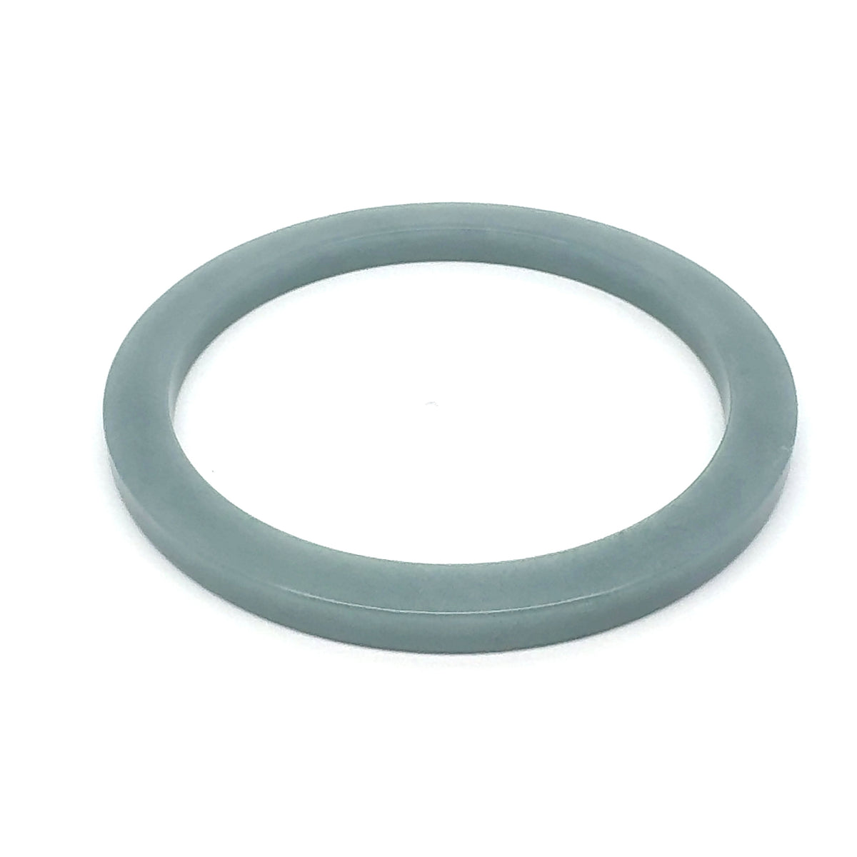 60 mm Celestial Blue Guatemalan Jadeite Solid Square-Edge Bangle