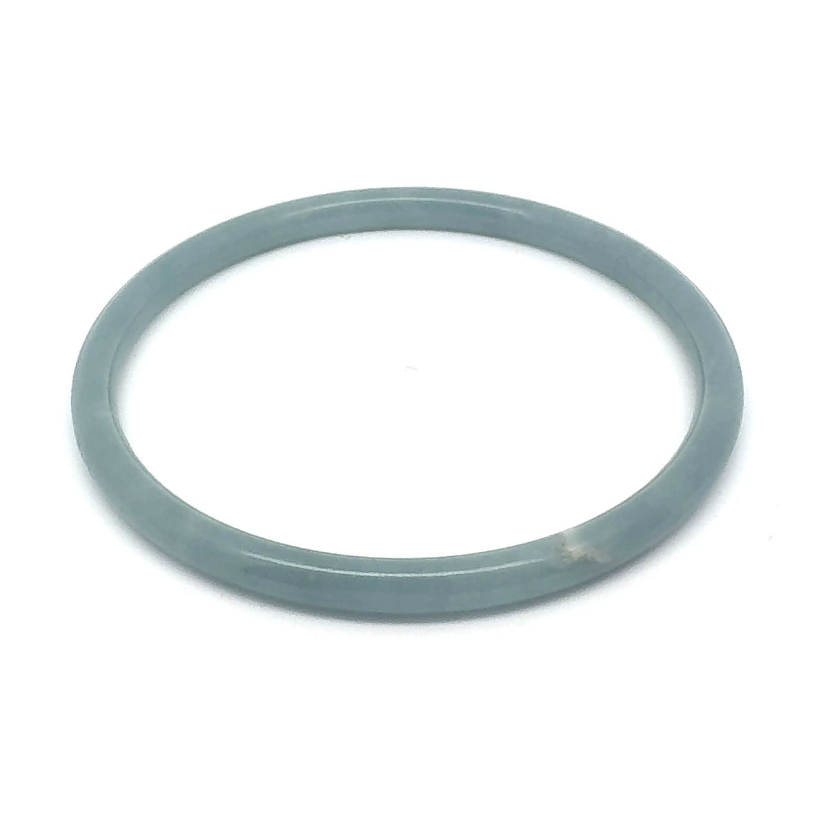 63 mm Light Blue Celestial Blue Jadeite Thin Full-Round Hololith Bangle