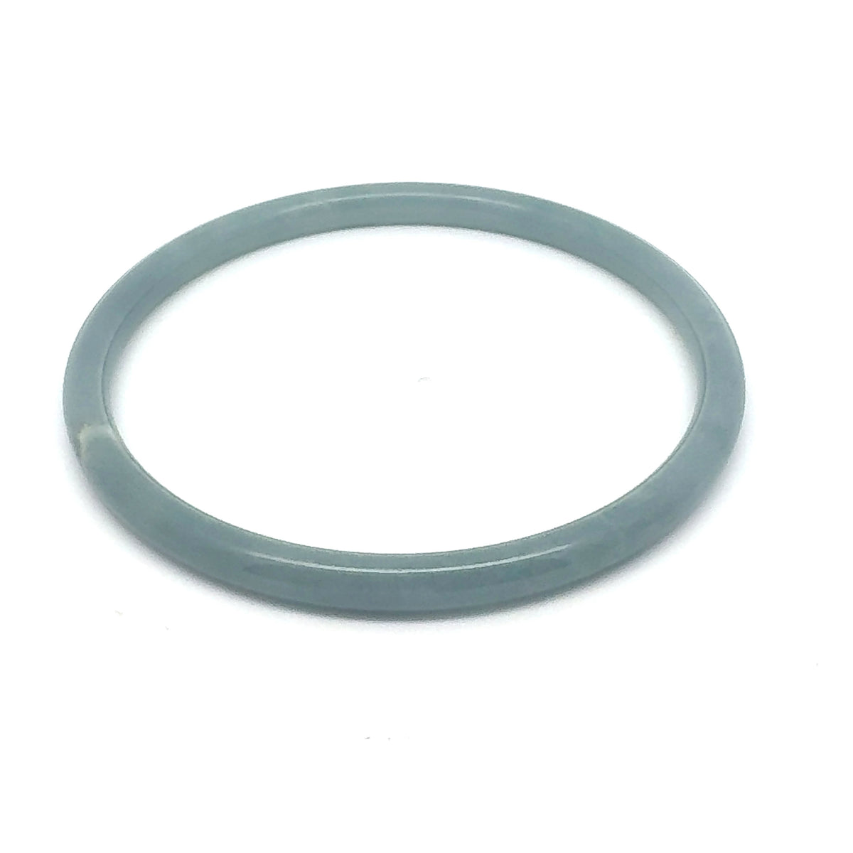 63 mm Light Blue Celestial Blue Jadeite Thin Full-Round Hololith Bangle