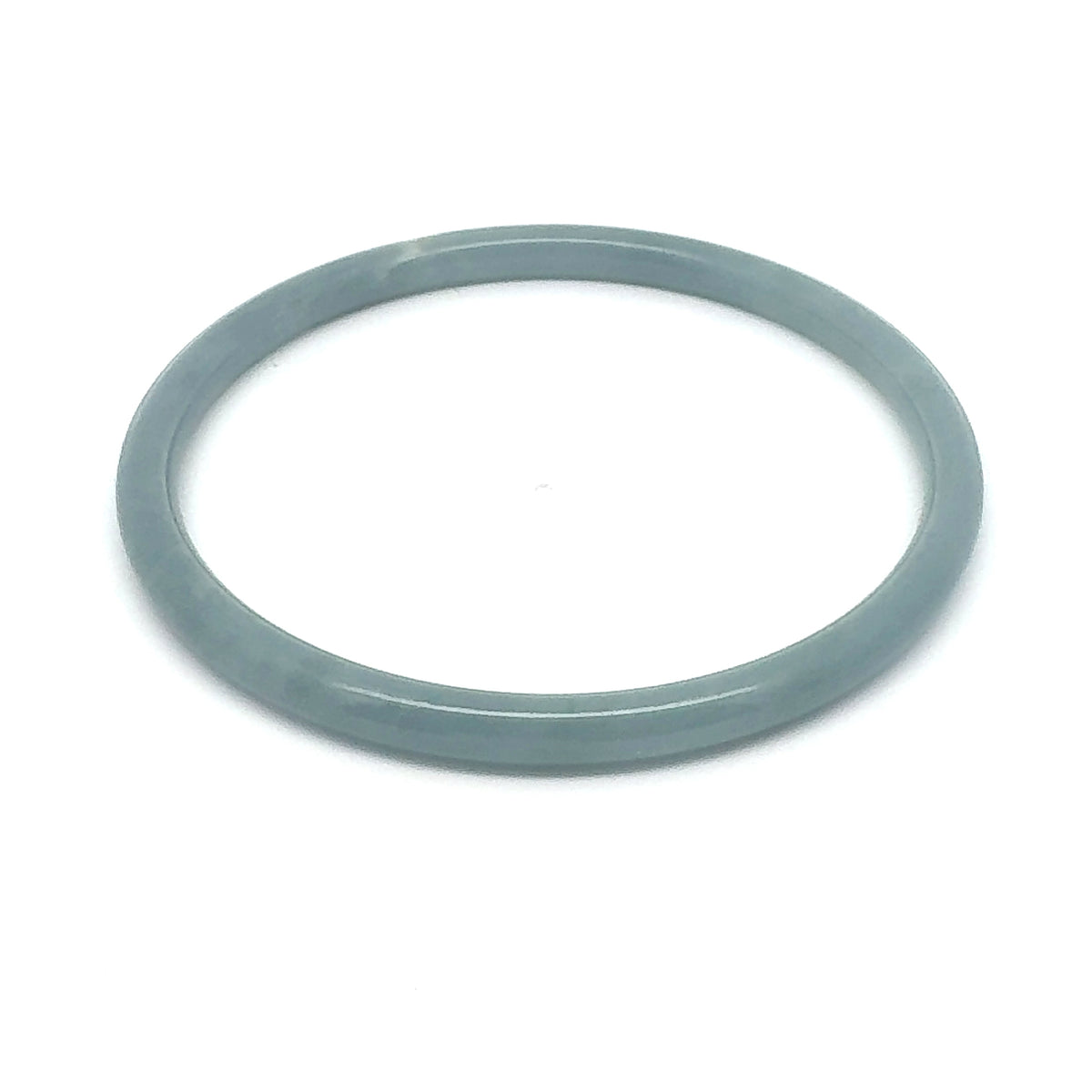 63 mm Light Blue Celestial Blue Jadeite Thin Full-Round Hololith Bangle