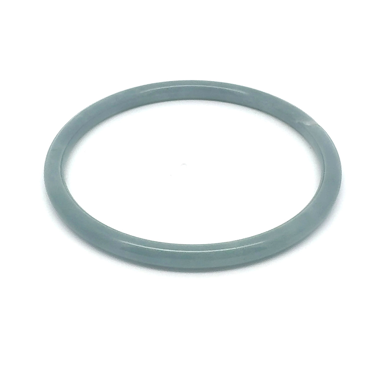 63 mm Light Blue Celestial Blue Jadeite Thin Full-Round Hololith Bangle