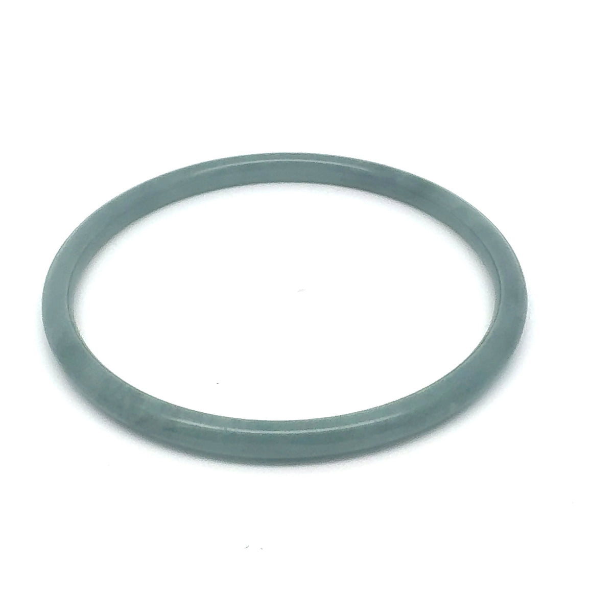 63 mm Grey-Blue Celestial Blue Jadeite Thin Full-Round Hololith Bangle
