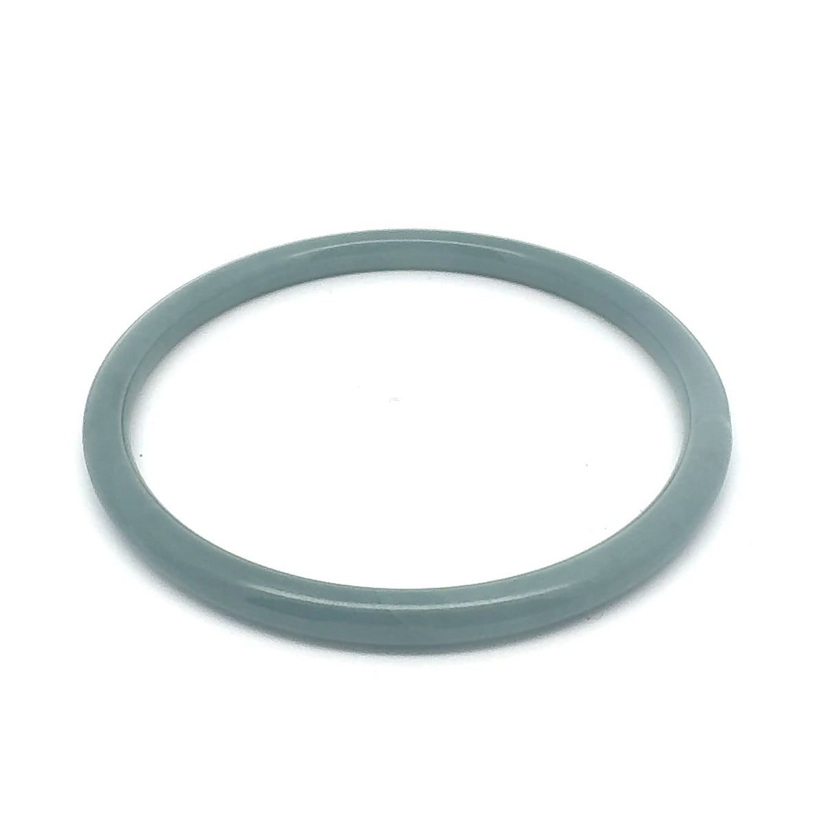 61 mm Celestial Blue Guatemalan Jadeite Thin Full-Round Hololith Bangle